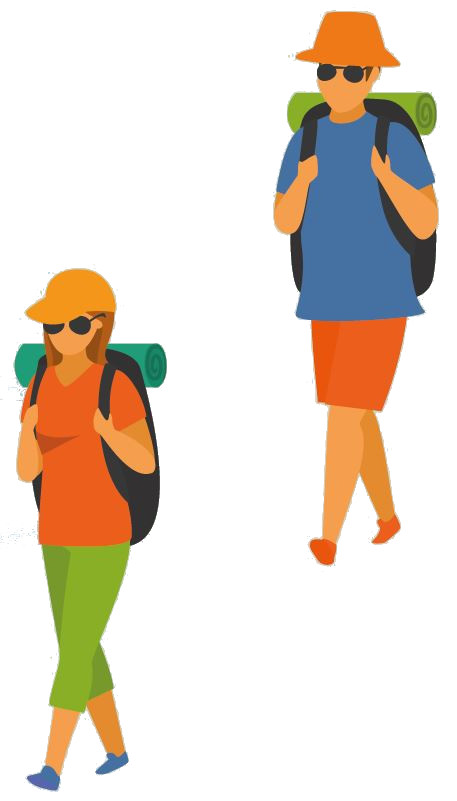 randonneurs illustration randonneurs illustration